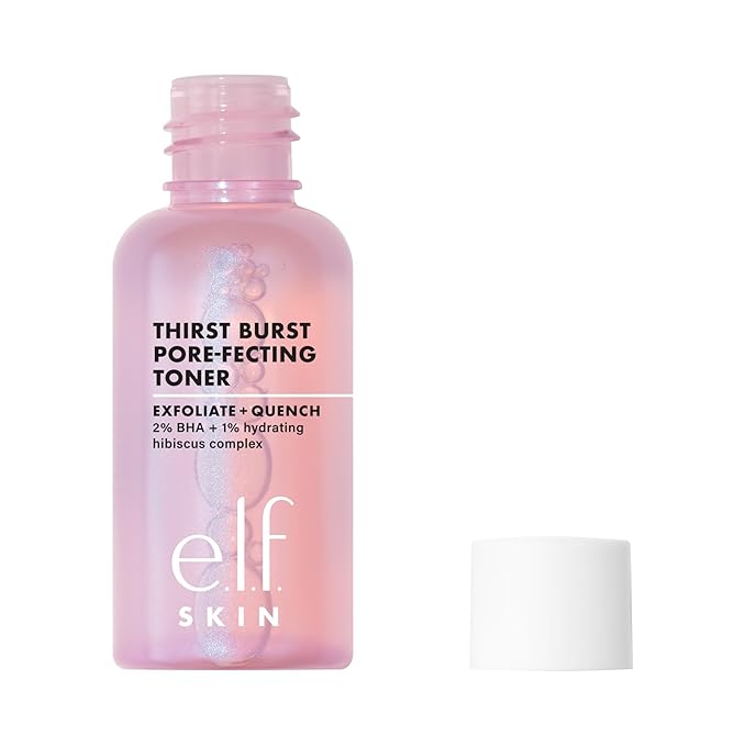 e.l.f. Thirst Burst Pore-fecting Toner Mini, Hydrating & Exfoliating for Face, Smooths, Plumps, Pore-Minimizing, Infused with Salicylic Acid, Vegan & Cruelty-Free