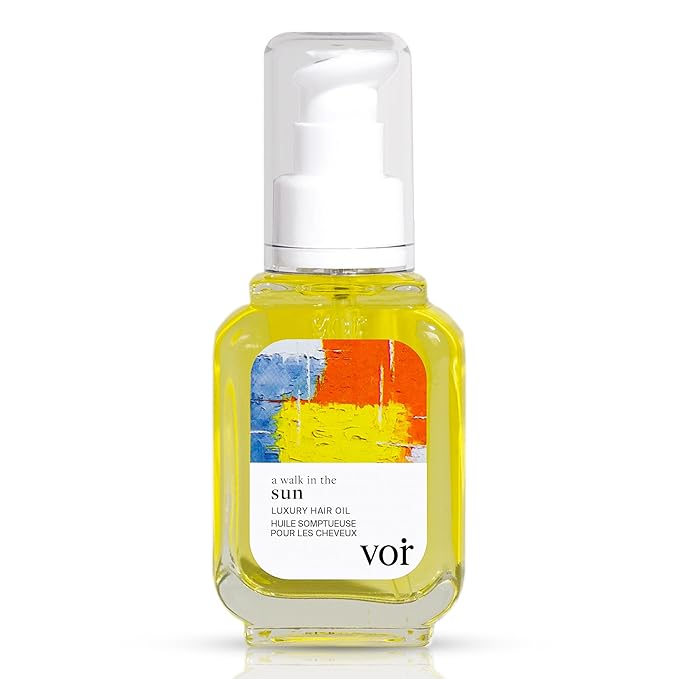 Voir Haircare Luxury Hair Oil - Deep Hydration for Dry, Damaged Hair - Smooths Frizz, Adds Shine & Locks in Moisture - Lightweight with Rosehip, Sunflower & Jojoba Oils, Mood-Enhancing Scent (2 Fl Oz)