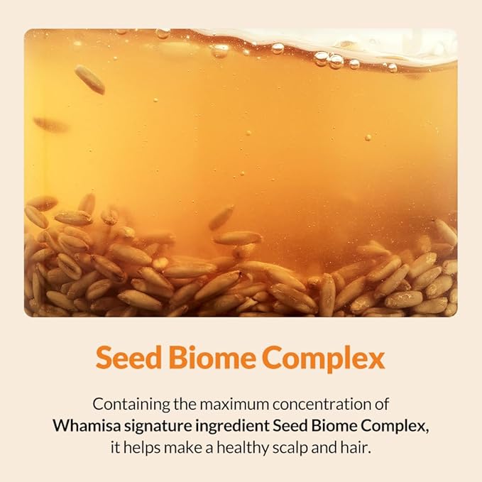 Whamisa Organic Seeds Shampoo for Oily Scalp, Fermented Ingredient Formula for Refreshing Cleanse, Balanced Oil Control, Scalp Conditioning, Flake Care, Korean Skin Care (490ml)