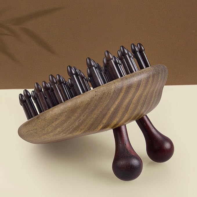 TAN MUJIANG Massage Hair Comb Hair Brush Round Shape (Snail)