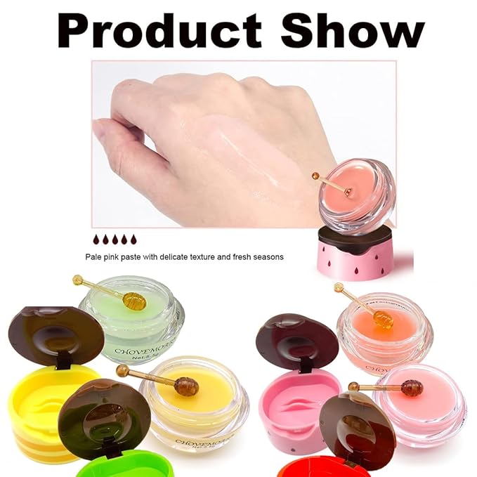 1 Pack Honey Lip Balm Honey Pot, Vitamin E Lip Masks & Moisturizing Propolis Sleeping Lip Mask, Effective Reduces Lip Lines Prevention Dry Lip Care