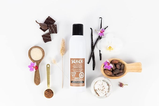 SAUCE BEAUTY Dry Shampoo - Vanilla, Dry Powder Spray for All Hair Colors & Types - Moisturizing, Conditioning & Deodorizing Hair Care Product - 5.2 Oz