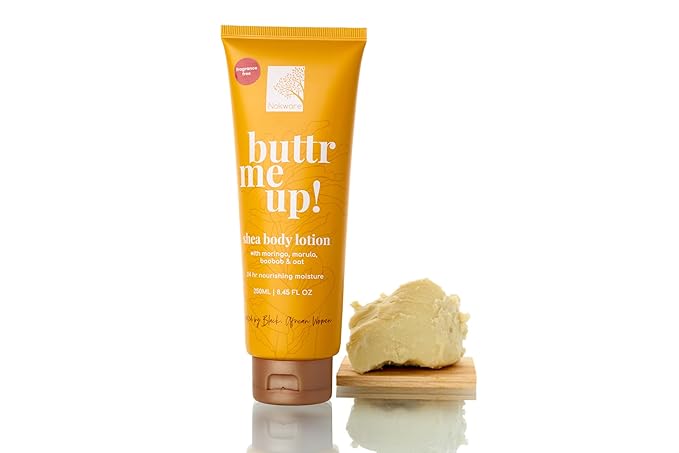 Shea Butter Body Lotion - Nourishing & Softening Skin Moisturizer with Shea, Cocoa Butter, Oats & African Oils - Vegan, Lightweight, 24-Hour Hydration, Fragrance Free - 250ml
