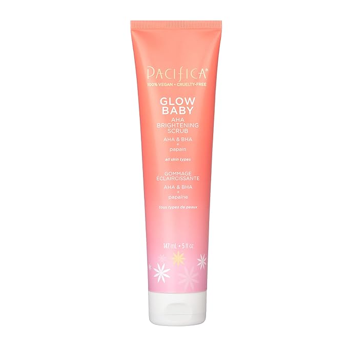 Pacifica Glow Baby Super Lit Enzyme Scrub, Unclogs Pores & Dissolves Skin Impurities, For All Skin Types, Vegan & Cruelty-Free, 4 Fl Oz
