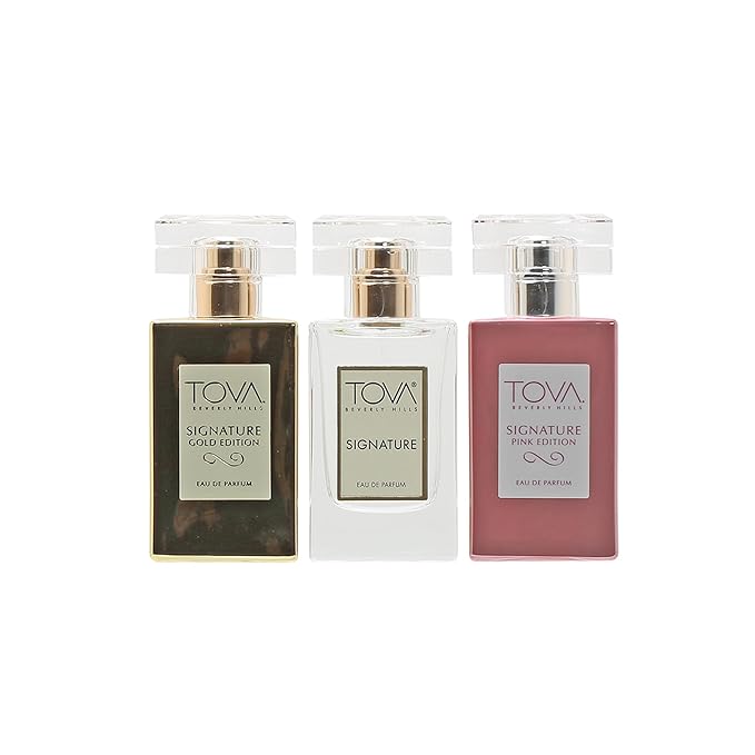 Tova Signature Metallic Set Eau De Parfum, 1 oz ea (Gold+Pink+Clear)
