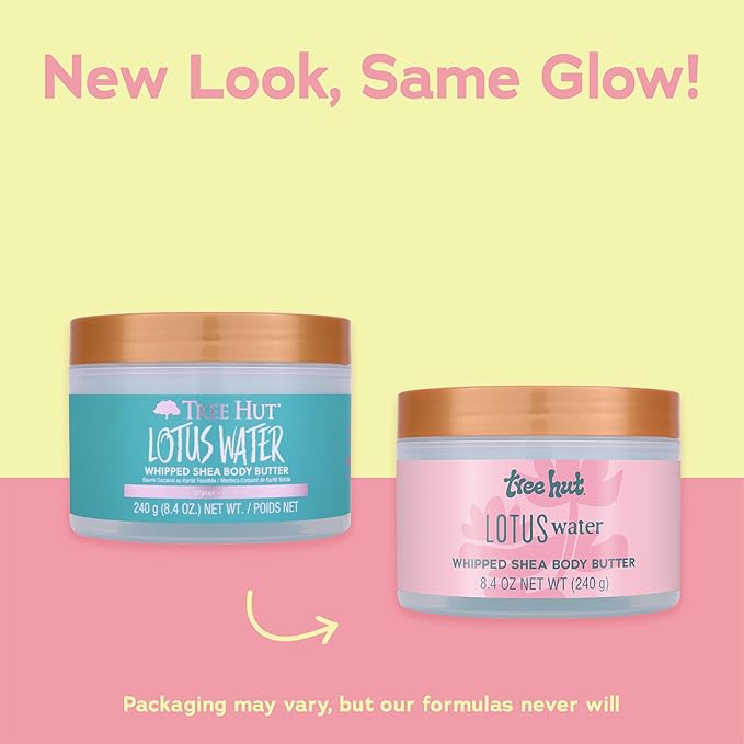 Tree Hut Lotus Water Whipped Shea Body Butter, Long-lasting Hydration Leaves Skin Feeling Soft & Moisturized, Lightweight, Nourishing Essential Body Care, 8.4 fl oz