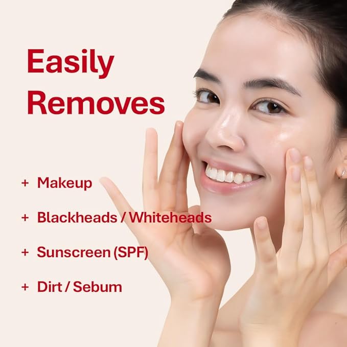 Rothea Korean Fire Camellia Cleansing Oil – Gentle Oil Cleanser for Face & Makeup, Blackhead Remover, Korean Skin Care, 6.76 fl oz / 200ml