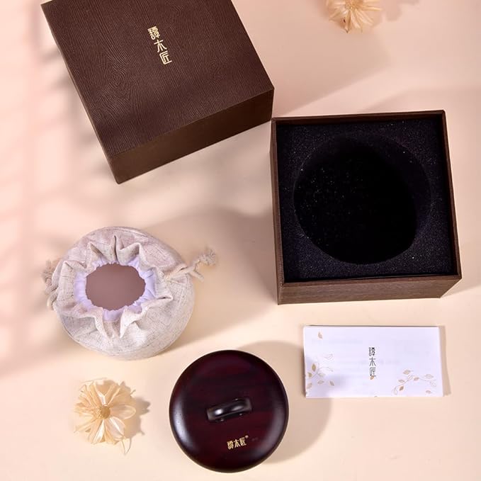 TAN MUJIANG Massage Hair Comb Hair Brush Round Shape (Black Rosewood 1)