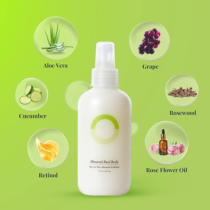 ORG Body Scrub Deep Gel Exfoliator for Glowing and Smooth Skin - Korean Exfoliating Peel Skincare - Natural Cruelty Free Formulation for Sensitive Skin 6oz