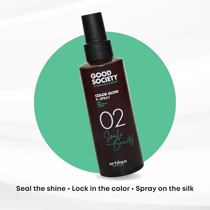 Artègo Good Society Color Glow K-Spray (5.1 fl oz) – Leave-In Two-Phase Conditioner Spray for Color Protection & Shine