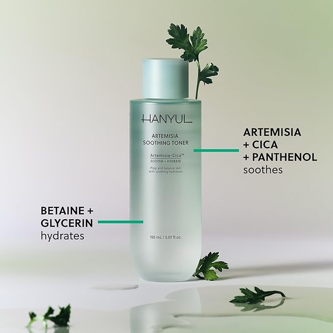 HANYUL Artemisia Soothing Toner with Centella Asiatica and Panthenol | Hydrating & Calming Facial Toner for Sensitized Skin, Skin Prep, Vegan, 5.07 fl. oz.
