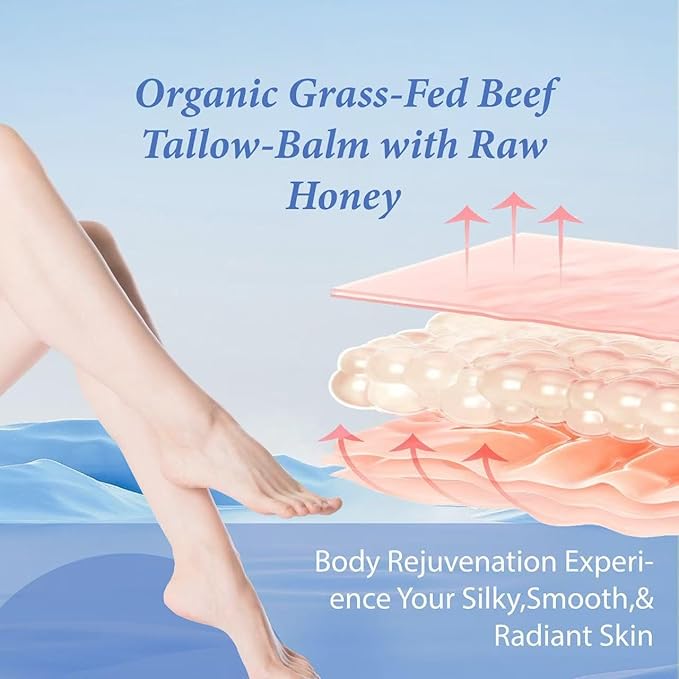 Marromi Beef Tallow for Skin, Marromi Beef Tallow Honey Balm, Marroomi Organic Grass-Fed Beef Tallow Balm with Raw Honey – Natural Soothing Moisturizing, Suitable for All Skin Types (2 Oz, Citrus)