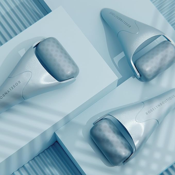 ROSELYNBOUTIQUE Ice Roller for Face Wrinkles Fine Lines Puffiness Stick Massager Facial Skin Care Tools Self Care Gifts for Men Women (Deep Ocean)