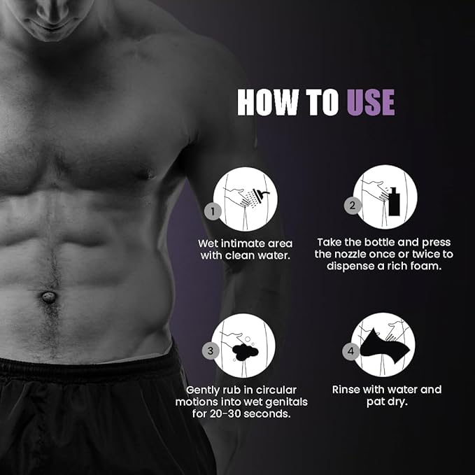 Skin Elements Intimate Wash for Men with Passion Fruit (4.05 Fl Oz) | pH Balanced Foaming Intimate Wash | Prevents Itching, Irritation & Bad Odor |