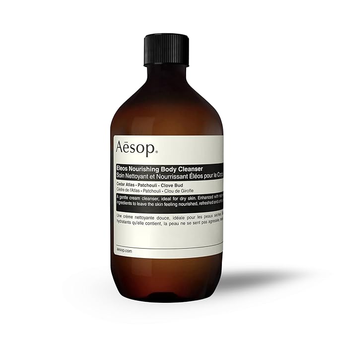 Aesop Eleos Nourishing Body Cleanser Refill | Hydrating Ingredients For Refreshed, Soft Skin | Enriched With Emollients, Humectants, Purifying Botanicals | 500mL / 16.9oz