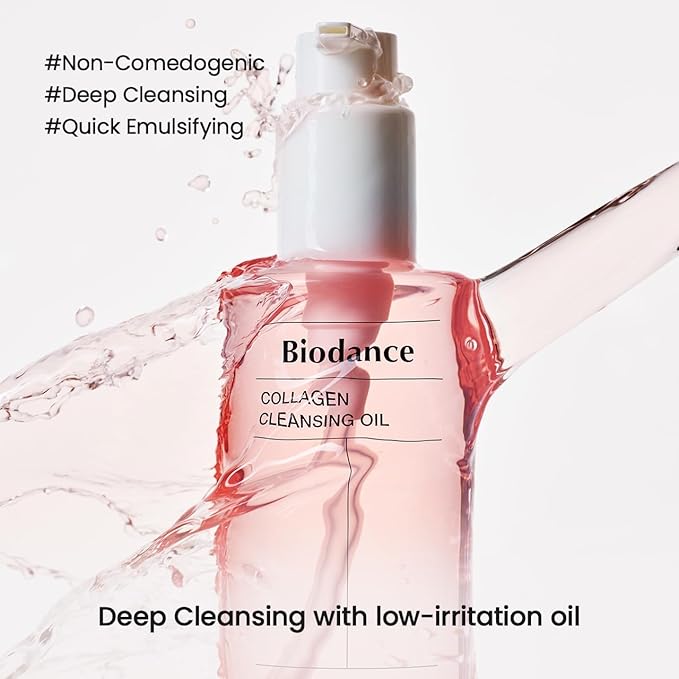 BIODANCE Collagen Cleansing Oil, Facial Oil Cleanser, Gentle Makeup Remover, Removes Bleackhed and Whitehead for Sensitive Skin, Korean Skin Care, Valentines Day Gifts for Herㅣ6.76 fl. oz. (200 ml)