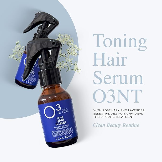 Toning Hair Serum - Active Ozone & Natural Ingredients - Shedding Reduction - Dermatologically Tested - 2.03 Fl Oz