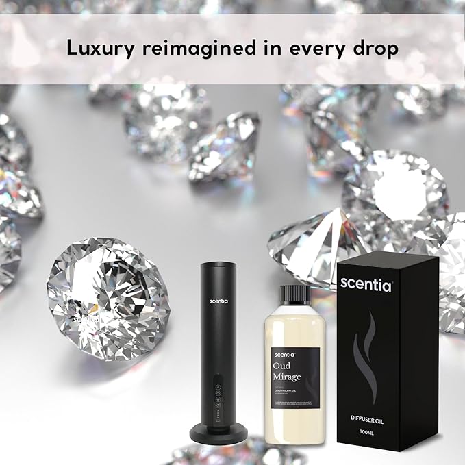 Scentia Oud Royal Fragrance Oil Inspired by TF's Oud Wood Perfume, Refill Diffuser Oil, Perfume Dupe, Aromatherapy Essential Oil Fragrance Set for Cold Diffusers, Candle Making | 500 ml, 16.9Fl Oz