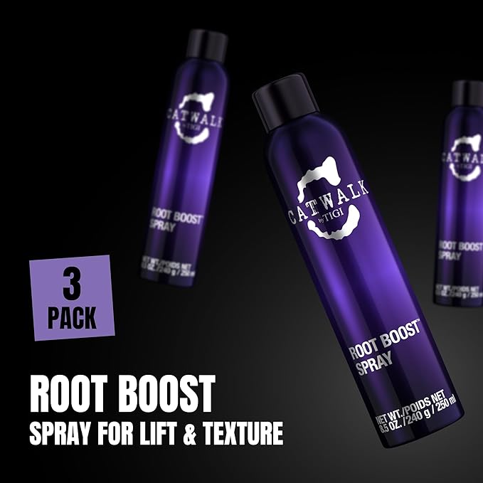 Catwalk TIGI Root Boost Spray Foam - Directional Mousse for All Hair Types - For Lift & Texture - For All Hair Types - Finish on Wet Hair & Blow Dry - Premium Hair Care Products - 8.5 oz (3 Pack)