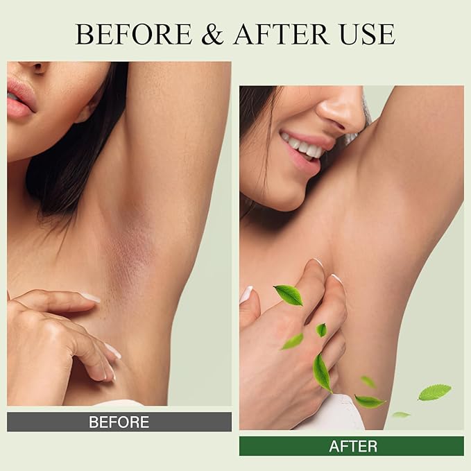Underarm Detox Scrub, Armpit Detox Green Tea, Mint and Tea Tree Body Deodorant, Natural Dark Armpit Remover for Odors Eliminating and Exfoliating, also for Whole Body & Sensitive Skin, Unisex 8.11 Oz