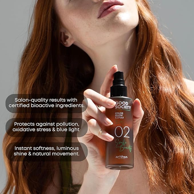 Artègo Good Society Color Glow K-Spray (5.1 fl oz) – Leave-In Two-Phase Conditioner Spray for Color Protection & Shine