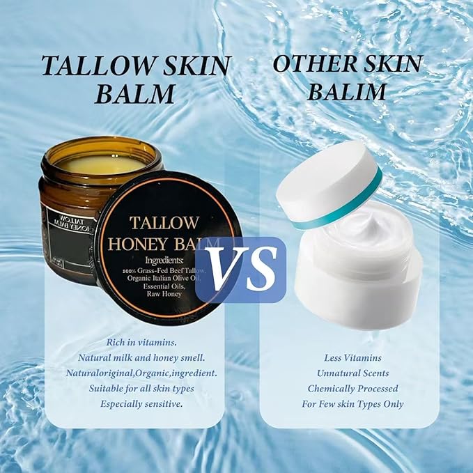 2025 New Marromi Beef Tallow for Skin, Marroomi Tallow Honey Balm, Maroomi Organic Grass-Fed Beef TallowBalm with Raw Honey, Deeply Moisturizes the Skin, Natural Formula for Face, Lip and Body (2)