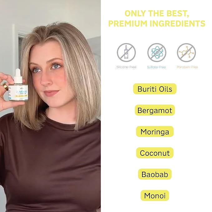 ALIIS Juveniis Hair + Skin Oil – Multi-Use Lightweight Oil for Scalp, Hair & Body – Hydrates, Softens & Restores Moisture - Fast Absorbing, Non-Greasy Finish, Frizz Control & Shine