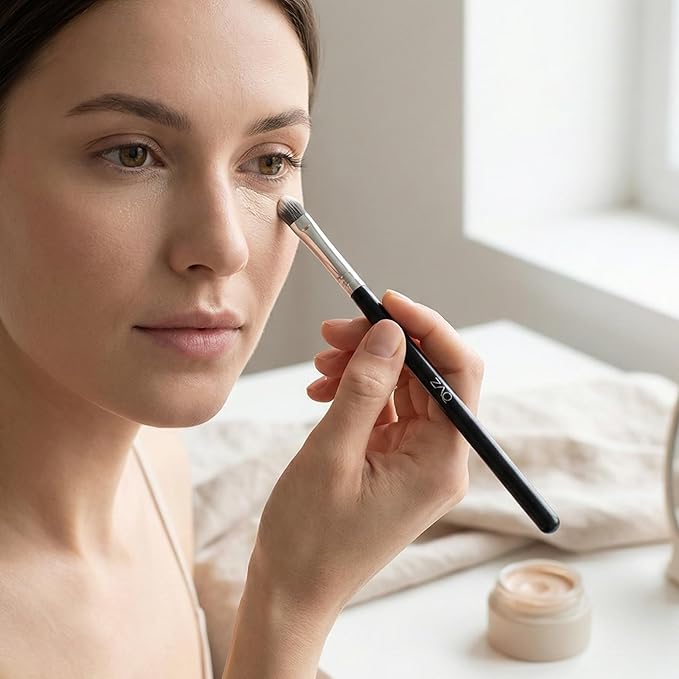 ZAQ Eye Shadow Brush for Blending, Concealer, Professional Tools for Applying Cream, Liquid Shadows and Eye Primer Base with Vegan Bristles