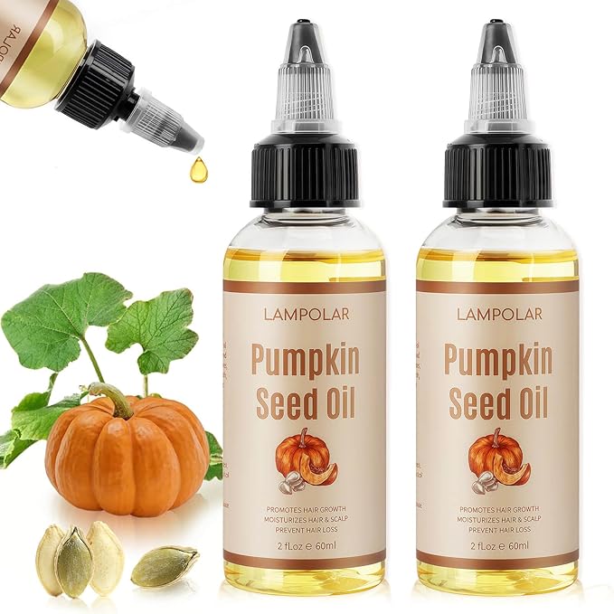 Pumpkin Seed Oil for Hair Growth - 100% Pure, Cold Pressed, Natural Hair Growth Oil - Deeply Moisturizing Scalp, Strong Roots and Thick Hair, 4 Fl Oz