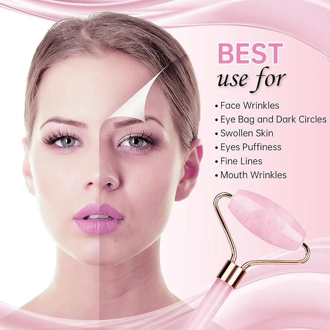 ZNÖCUETÖD Ice Face Facial Jade Roller and Ice Face Mask Cold Cooling Gel Mask Gift Set for Women Aging Wrinkles Lifting Firming Puffy Eyes, Eye Face Neck Roller Massager SPA Tools