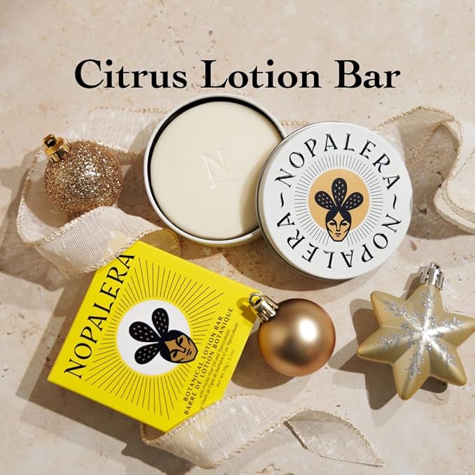 Nopalera Citrus Lotion Bar, Solid Plant-Based Body Moisturizer with Nopal Cactus Oil and Tangerine Oil, Clean Vegan Formula, 2.2 oz, As Seen on Shark Tank