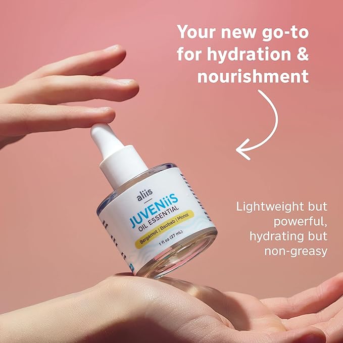 ALIIS Juveniis Hair + Skin Oil – Multi-Use Lightweight Oil for Scalp, Hair & Body – Hydrates, Softens & Restores Moisture - Fast Absorbing, Non-Greasy Finish, Frizz Control & Shine