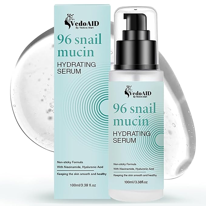(1Pc) VedoAID Snail Mucin 96% Repair Essence: Advanced Hydrating Serum for Skin Repair, Anti-Aging, and Discoloration Correction (100ml)
