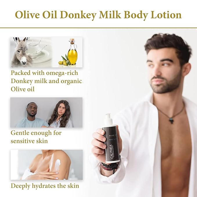 Calithea Endless Hydration Bundle: Donkey Milk Body Lotion, Aloe Vera Body Lotion, Chamomile & Avocado Hand Cream