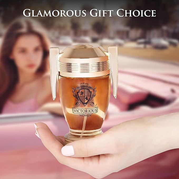 Victorious Eau De Parfum for Women Filled with Sweet Floral, Tropical Fruit, Powdery Gourmand Tone & Creamy, Fluffy Note - Base of Vanilla, Sensual Musk & Earthy Sandalwood Elegant 100ml Bottle