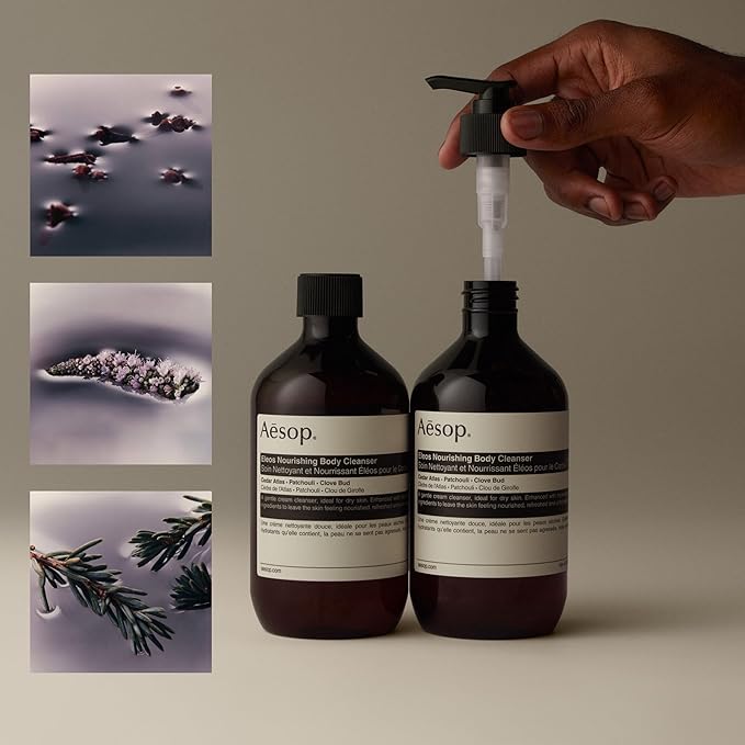 Aesop Eleos Nourishing Body Cleanser Refill | Hydrating Ingredients For Refreshed, Soft Skin | Enriched With Emollients, Humectants, Purifying Botanicals | 500mL / 16.9oz