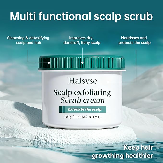 𝐒𝐜𝐚𝐥𝐩 𝐒𝐜𝐫𝐮𝐛 & 𝐒𝐡𝐚𝐦𝐩𝐨𝐨 - Exfoliating Hair & Scalp care | Sea Salt Deep-Cleansing to Remove Build-Up | Anti-Dandruff & Itch Relief for a Balanced Scalp