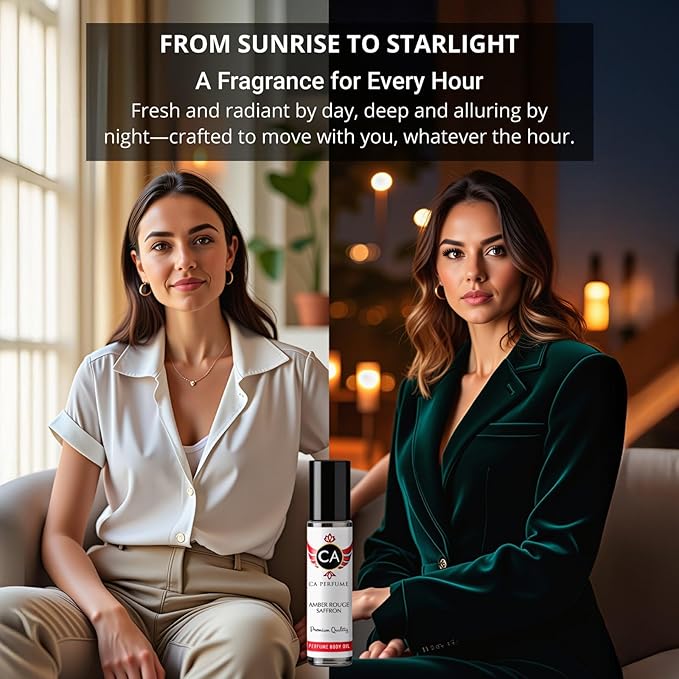 CA Perfume Duo Impression of Three Midnight Rose for Women Eau de Parfum Refillable Atomizer Sprayer + Fragrance Body Oil Roll-On Bottle 0.27 Fl Oz+0.33 Fl Oz