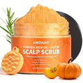 Scalp Scrub, Pumpkin Seed Oil Scalp Exfoliator With Biotin & Rosemary, Sulfate Free Scalp Detox for Itchy Scalp & Dandruff & Buildup Removal & Hair Growth, Hair Scrub with Scrubber