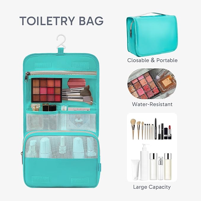 ALL INCLUDED 10 Set Durable Packing Cubes for Suitcases,OlarHike Essentials for Travel,UPGRADED Anti-Tear Stitching, NEW Improved Luggage Packing Organizers for Travel Accessories,Turquoise