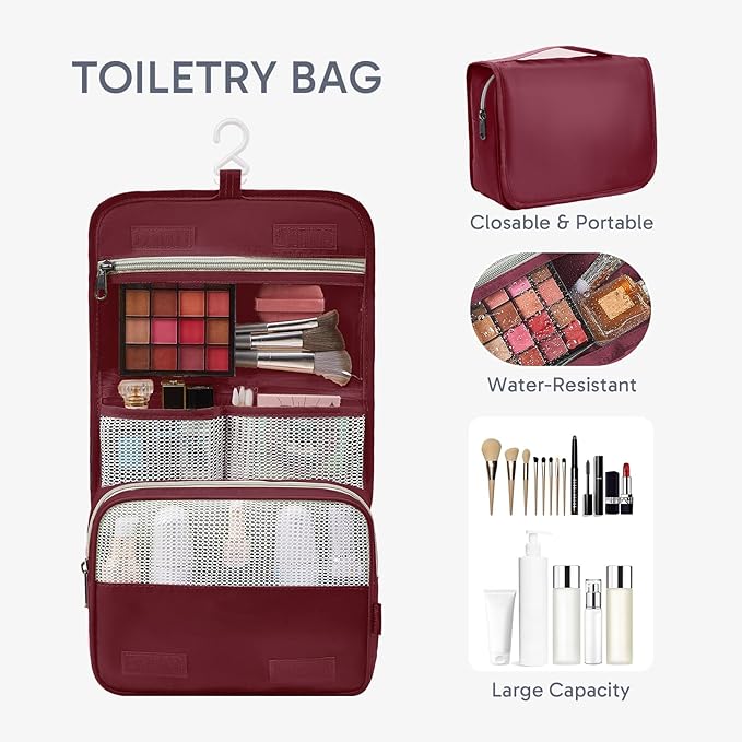 ALL INCLUDED 10 Set Durable Packing Cubes for Suitcases,OlarHike Essentials for Travel,UPGRADED Anti-Tear Stitching, NEW Improved Luggage Packing Organizers for Travel Accessories (Wine)