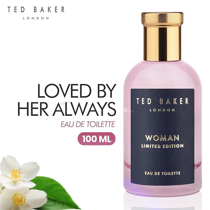 Ted Baker Woman Limited Edition EDT, Delicate and Fresh Scent, Blends of Soft Lily and Delicate Jasmine, Finishing Notes of Amber and Creamy Sandalwood, 3.38 fl oz