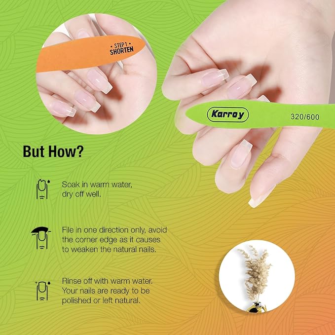 Nail File and Buffer Block Professional Emery Boads Natural Nails Limas para Uñas Fingernail Files for Women 20PCS (C-Skateboard 320/600)