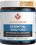 ACTIVATEDYOU Essential Skin Food, Advanced Skincare Collagen Elastin Support Supplement for Aging Skin, Helps Improve Appearance of Face Texture, Sagging w/Dermaval, Vitamin C, Lysine (30 Capsules)
