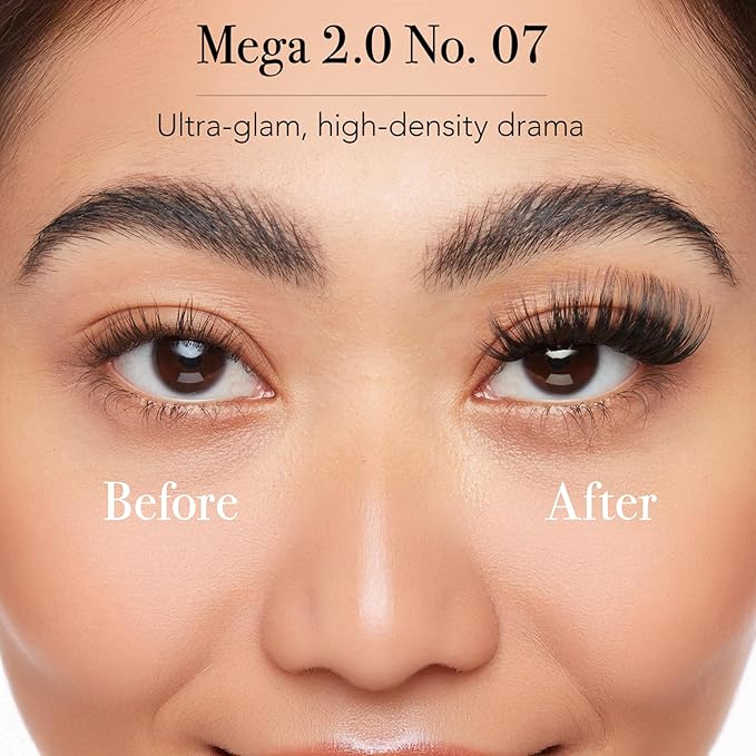 Pro Lash ProWear Professionally Styled Lash Clusters - Easiest to Apply Eyelash Cluster - 10 Day Eyelashes - Waterproof Lashes Clusters - 3 Sets - Mega 2.0 No. 07 - Black