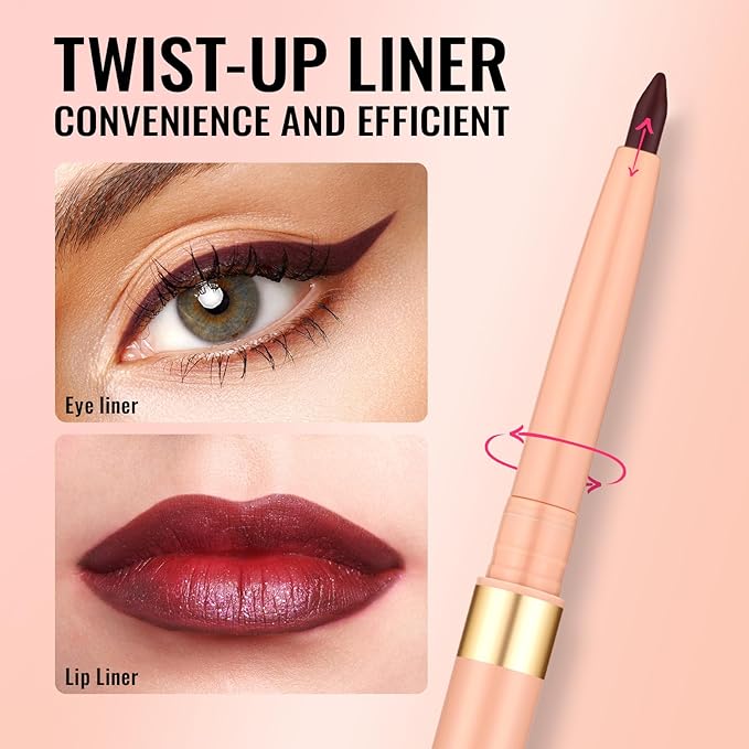 Oulac Waterproof Lipliner Pencil - Smooth and Creamy, Retractable Lip Makeup for Precision Application, Vegan & Cruelty-Free, LL07 Heartfelt