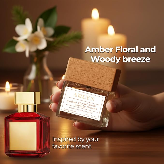 ARLYN Amber Floral Woody Breeze Eau De Parfum Inspired by Bc.arat Ruge 540, Long-Lasting Perfume for Men and Women, Vegan & Eco-Conscious with Clean Ingredients, Saffron, Jasmine, Cedar- 50ml / 1.7 oz