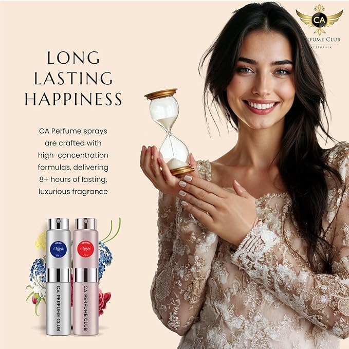 CA Perfume Duo Impression of Omnialist Crystallin For Women Perfume Layering Set Long Lasting Travel Size EDP + Body Oil Roll-On Bottle 0.27 Fl Oz+0.33 Fl Oz