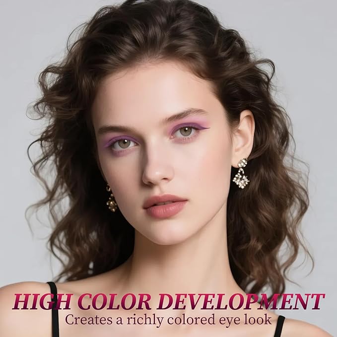 Shadow Liner 2-In-1 Eyeliner & Eyeshadow,Shadow Liner Duo,Plum Eyeshadow Stick,Waterproof,Long-Lasting & Smudge-Proof Wear,Smooth,Easy To Color (Champagne Gold+Purple)