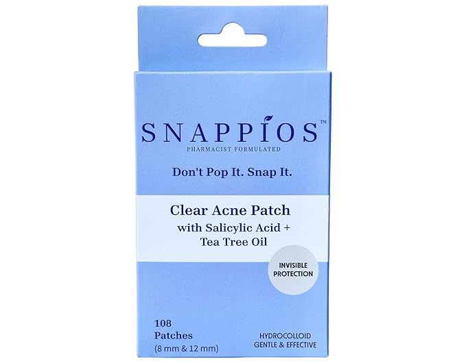 Clear Acne Patches – Pharmacist‑Formulated Hydrocolloid Pimple Stickers with Salicylic Acid & Tea Tree Oil (108 Count, 8 mm & 12 mm) – Invisible, Gentle & Fast‑Acting
